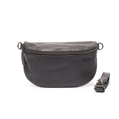 Rugged Hide Charlotte Bum Bag - Black