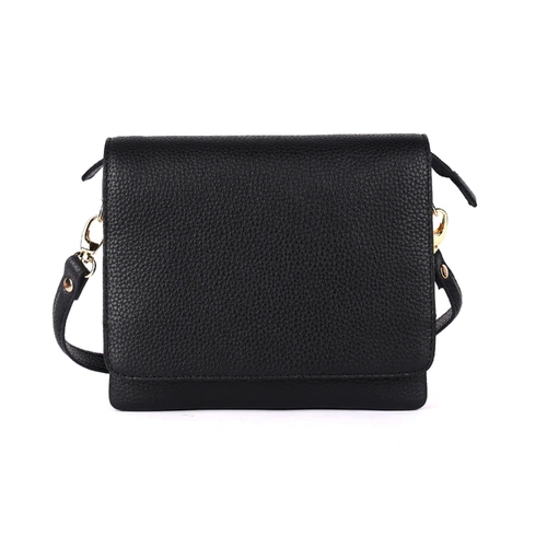 Rugged Hide Phoenix Crossbody Bag - Black