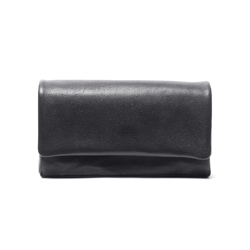 Rugged Hide Bowie Leather Wallet - Black