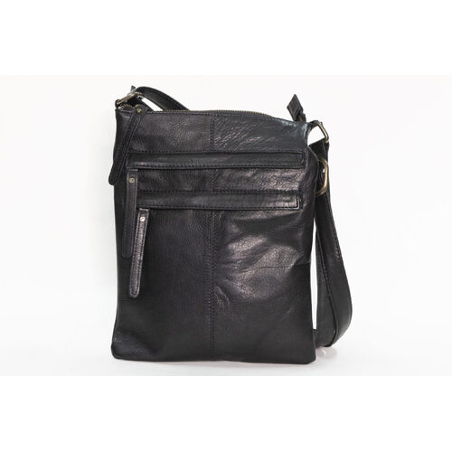 Rugged Hide Wendy 2 Front Zip Sling Bag - Black