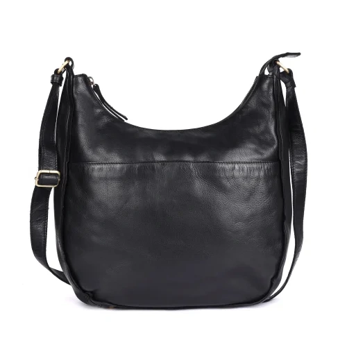 Rugged Hide Heather Crossbody Bag - Black