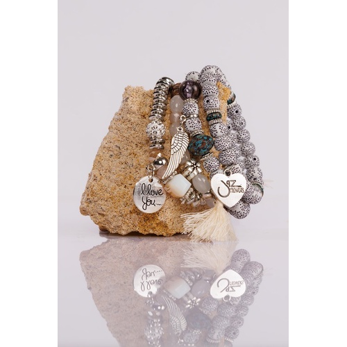 Jaz Flowers Stretchy Doodah Stack Bracelet - Roo