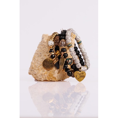 Jaz Flowers Stretchy Doodah Stack Bracelet - Rox