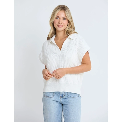 Stella + Gemma Evelyn Vest - White