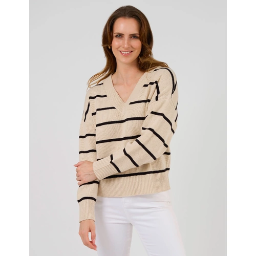 Stella+Gemma Joey Jumper - Putty Stripe