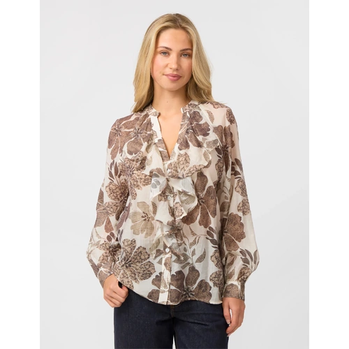 Stella + Gemma Gina Blouse - Brown Floral [Size: 10]