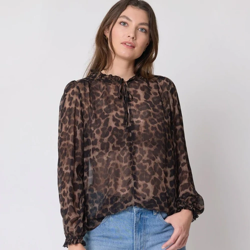 Stella + Gemma Dixie Blouse - Leopard Lurex [Size: 8]