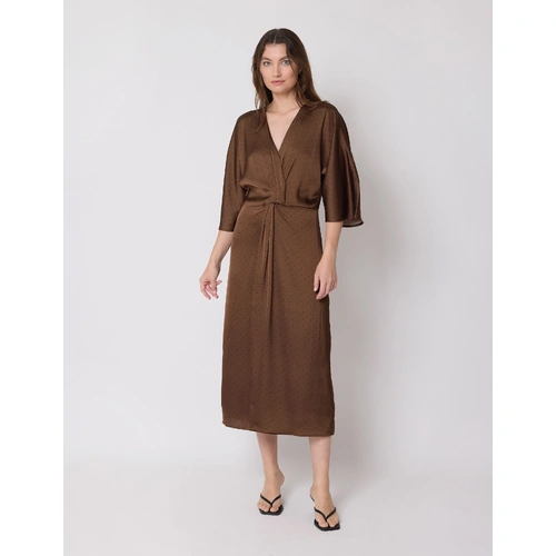 Stella + Gemma Elle Dress - Brown Mini Spot