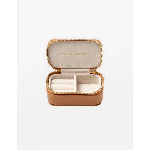 Stella+Gemma Small Rectangle Jewellery Box - Caramel