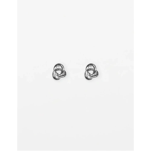 Stella+Gemma Large Knot Earrings - Silver