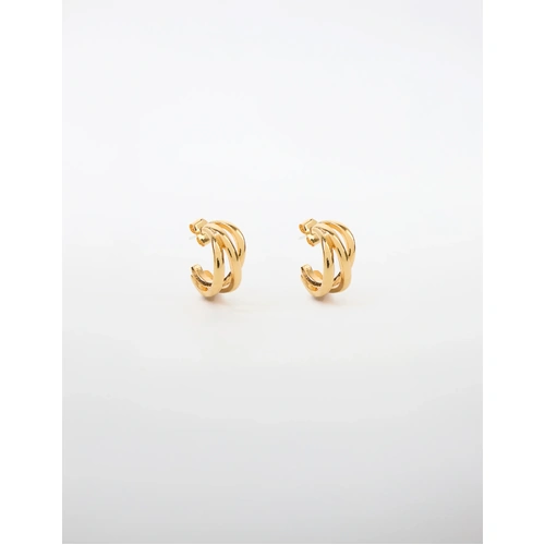 Stella+Gemma Hoop 3 Rings Earrings - Gold