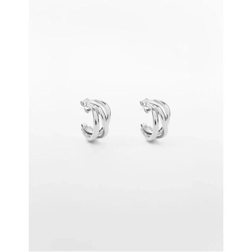 Stella+Gemma Hoop 3 Ring Earrings - Silver