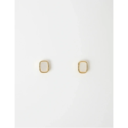 Stella+Gemma Cube Earring - Mother of Pearl