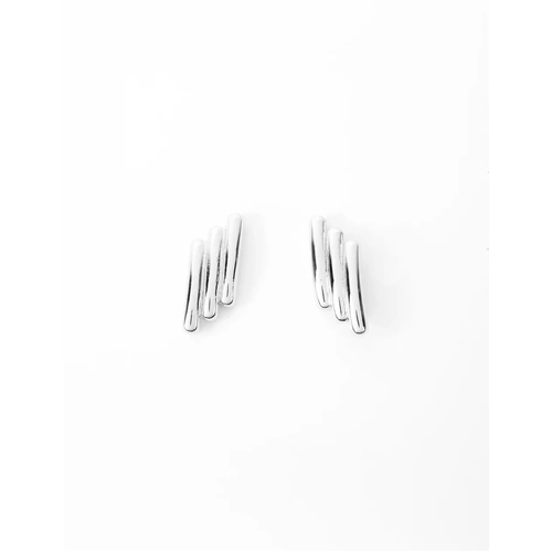 Stella+Gemma Solid Bar Earrings - Silver