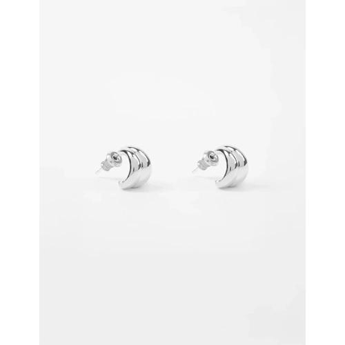 Stella+Gemma Double Bar Hoop Earrings - Silver