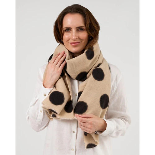 Stella+Gemma Dotty Scarf - Beige/Black