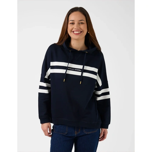 Stella+Gemma Newport Banner Logo Hoodie - Navy