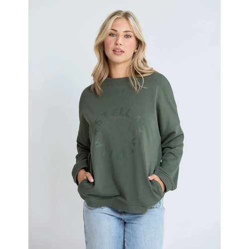 Stella+Gemma Newport Pocket Crew - Winter Moss
