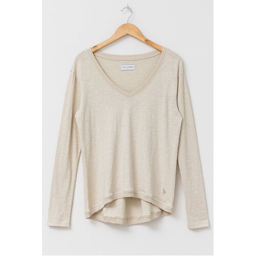 Stella+Gemma Madison V-Neck L/S Tee - Putty [Size : 10]