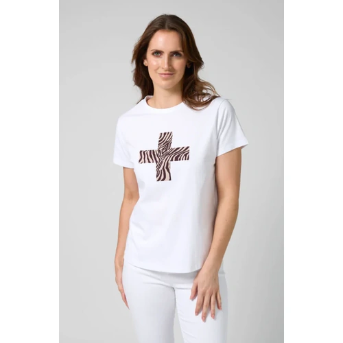 Stella + Gemma Ace Tee - Merlot Zebra Cross