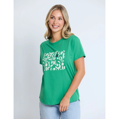 Stella + Gemma Ace Tee - Grass Green Geo