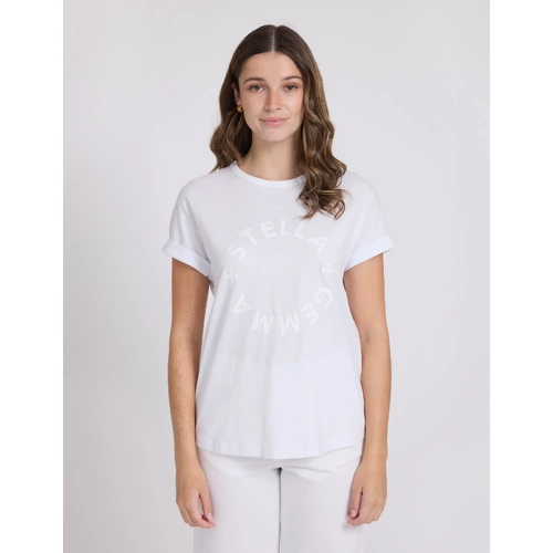 Stella+Gemma Soho Cuff Tee - White Rotation