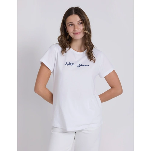 Stella + Gemma Classic Tee - White Freehand
