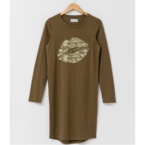 Stella+Gemma-Camo Lips Jolie Dress-Olive