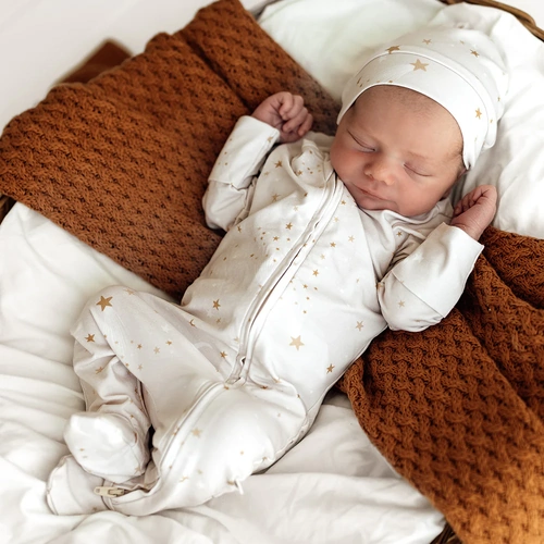 Snuggle Hunny Organic Snuggle Sleepsuit Zip Footie - Stardust