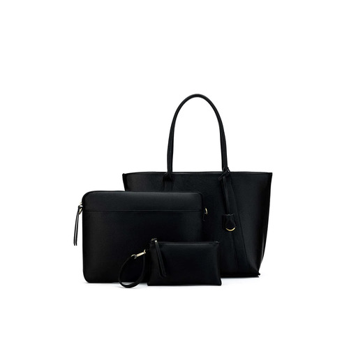 Black Caviar Designs Harriet Work Bag 3 Piece Set - Black