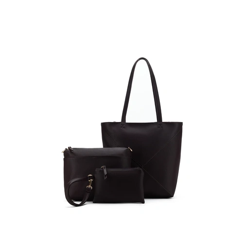 Black Caviar Designs Suki 3 piece Handbag Set - Chocolate