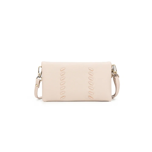 Black Caviar Sky Crossbody Phone Wallet - Oatmeal