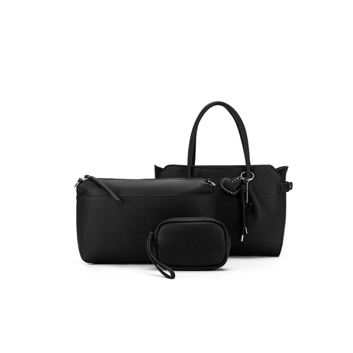 Black Caviar Designs Alexandra 3 Piece Handbag - Black
