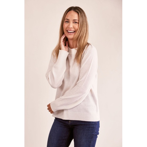 See Saw 100% Luxe Merino Wool Crew Neck Sweater - Cream