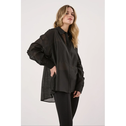 Sass Val Oversized Shirt - Black