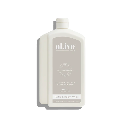 Al.ive Body 1 Litre Hand & Body Wash Refill - Sea Cotton & Coconut