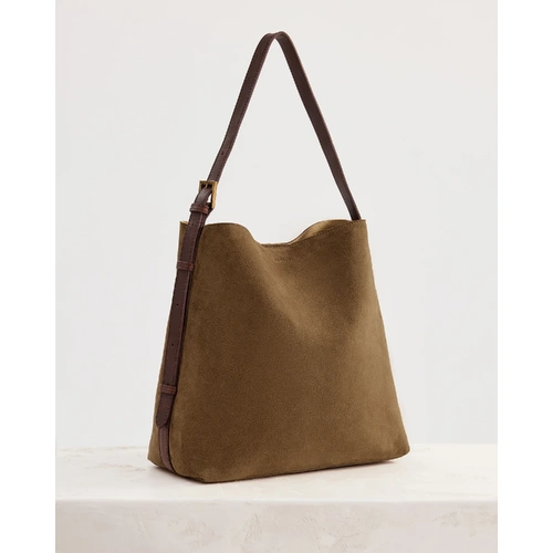 JUJU& CO Suede Cabas Tote - Chestnut
