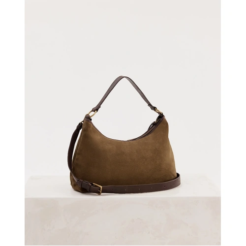 JUJU & CO Suede Slouchy Bag - Chestnut