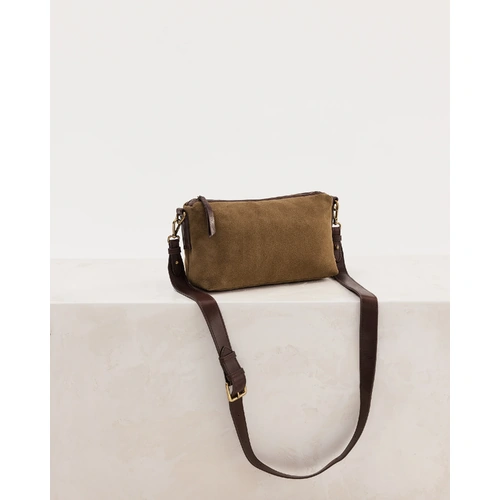 JUJU& CO Suede Teddy Bag - Chestnut