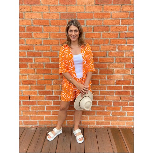 Pink Diamond Shirt - Orange