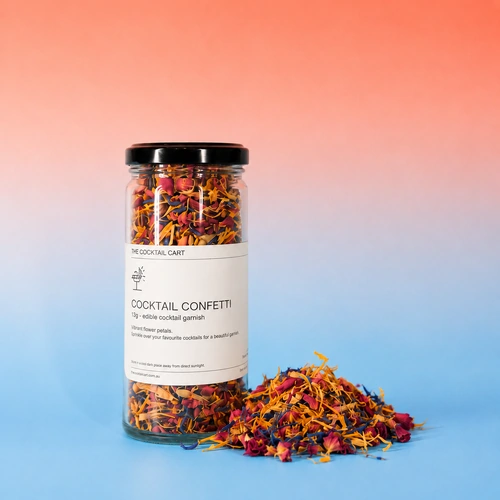 The Cocktail Cart - Cocktail Confetti - Dried Cocktail Garnish 12g