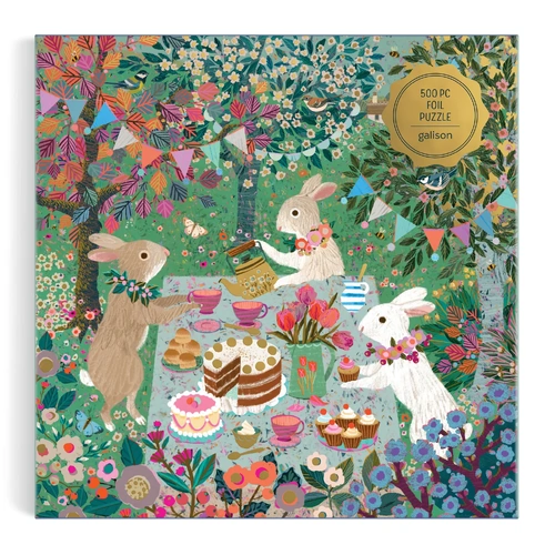 Galison Spring Tea Party Foil Puzzle 500pcs Multi