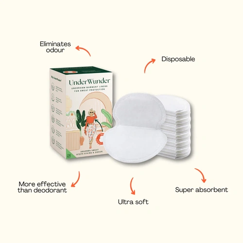 UnderWunder Underarm Garment Liners - White
