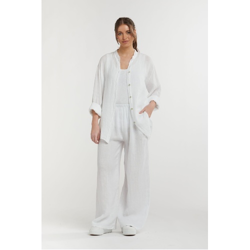 Urban Luxury Linen Shirt - White