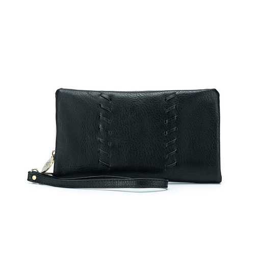 Black Caviar Sky Crossbody Phone Wallet - Black