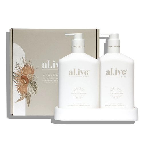 Al.ive Body Wash & Lotion Duo + Tray - Mango & Lychee