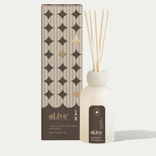 Al.ive Reed Diffuser - Vanilla Cream & Tonka Bean