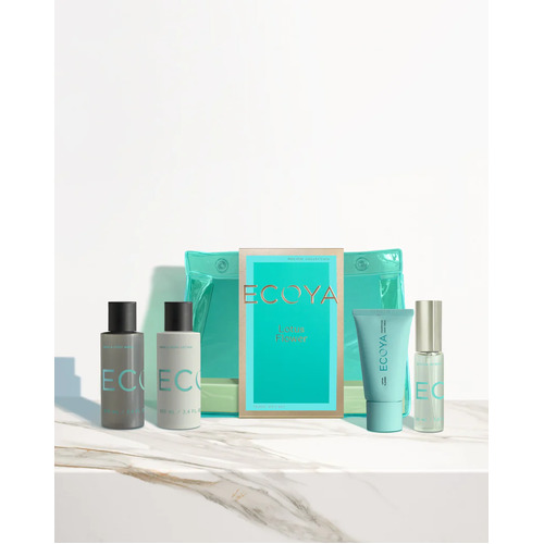 Ecoya Limited Edition Holiday Collection On Holiday Travel Gift Set - Lotus Flower